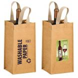 6" x 12" Washable Kraft Paper Wine Tote Bag