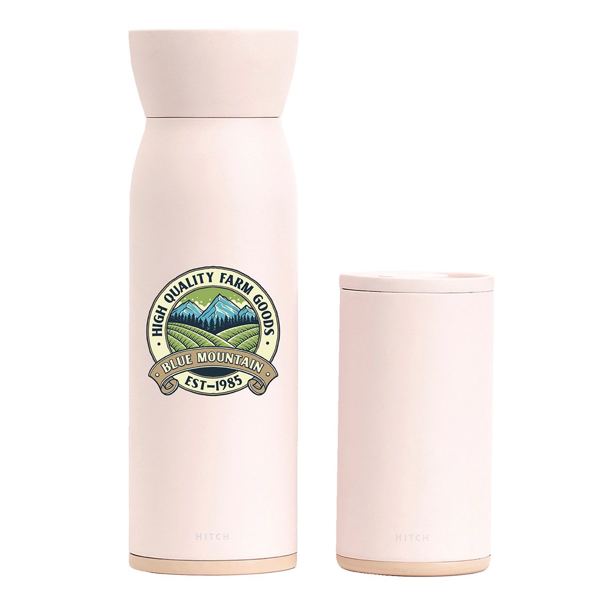 Custom Printed Hitch Brand Bottle with Cup Combo