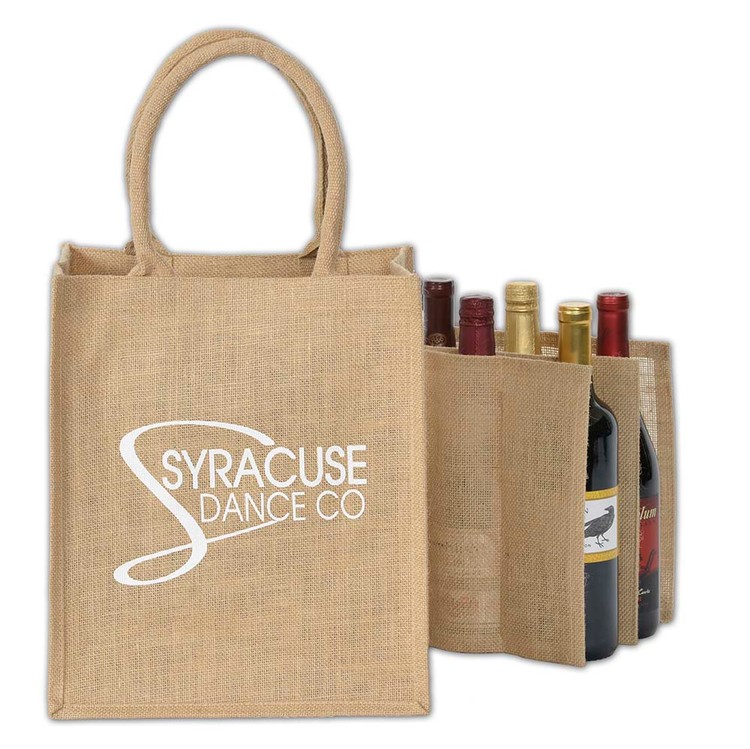 Shop for Jute Wine Bags - Printed