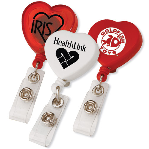 Customized Heart Retractable Badge Holders