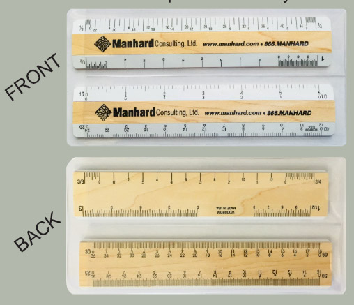 Custom Imprinted 6 Architectural and Civil Engineering Double Bevel Ruler  Set