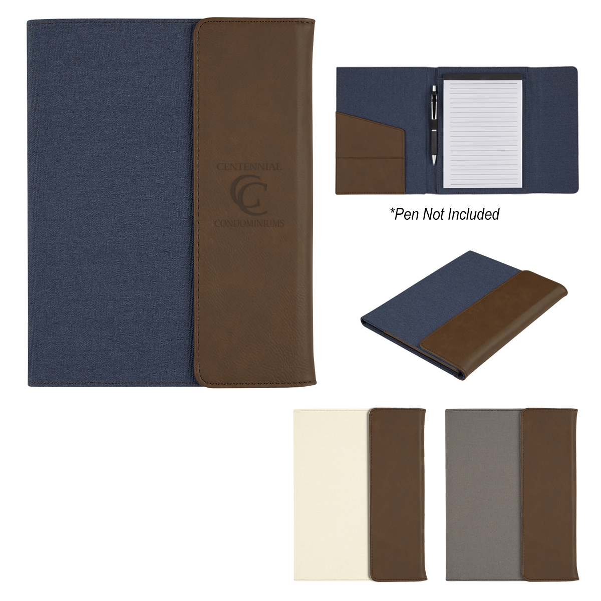 Custom Imprinted Leatherette Cover Junior Padfolio