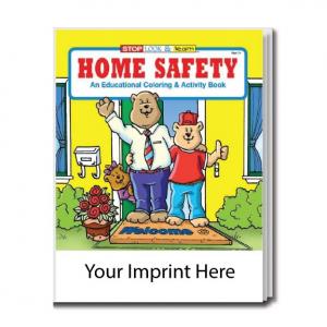 custom printed "home safety" coloring book