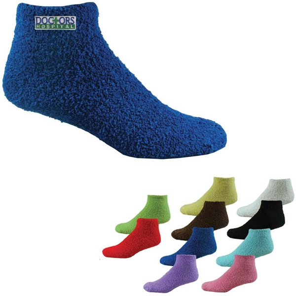 Fuzzy Non-Skid Socks - Embroidered Personalization Available