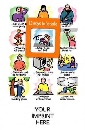 &quot;12 Ways To Be Safe&quot; Youth Safety Mood Magnet