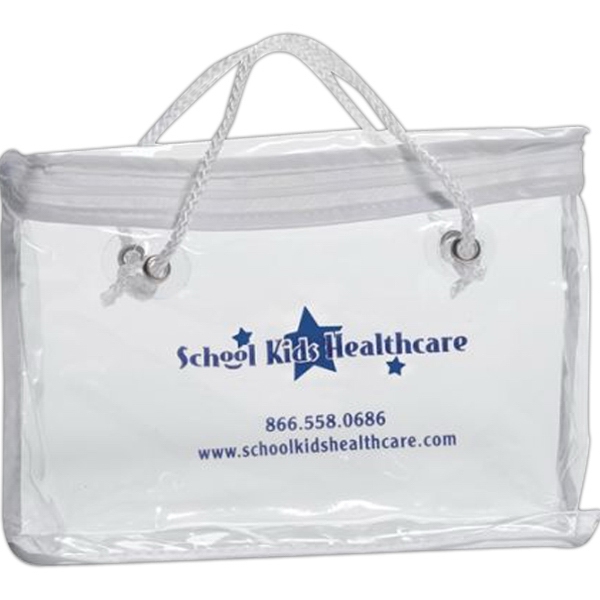 Personalized Clear PVC Zipper Tote Bags